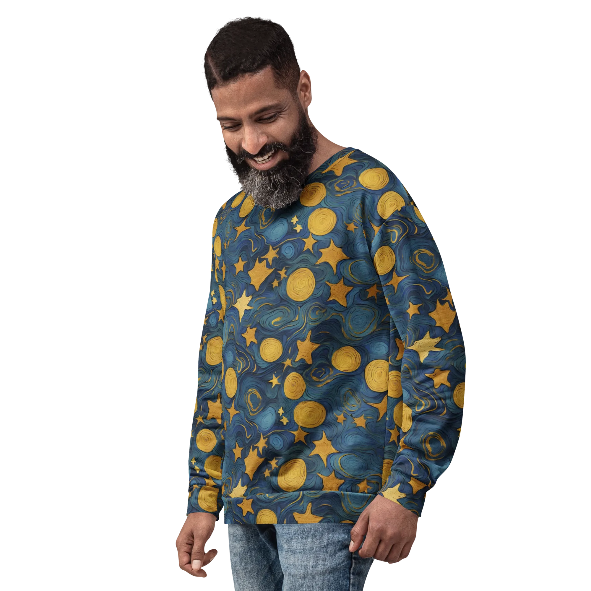 Gilded Galaxy on Sweatshirt — Left Front