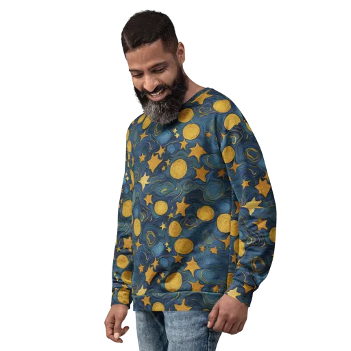 Gilded Galaxy on a Sweatshirt