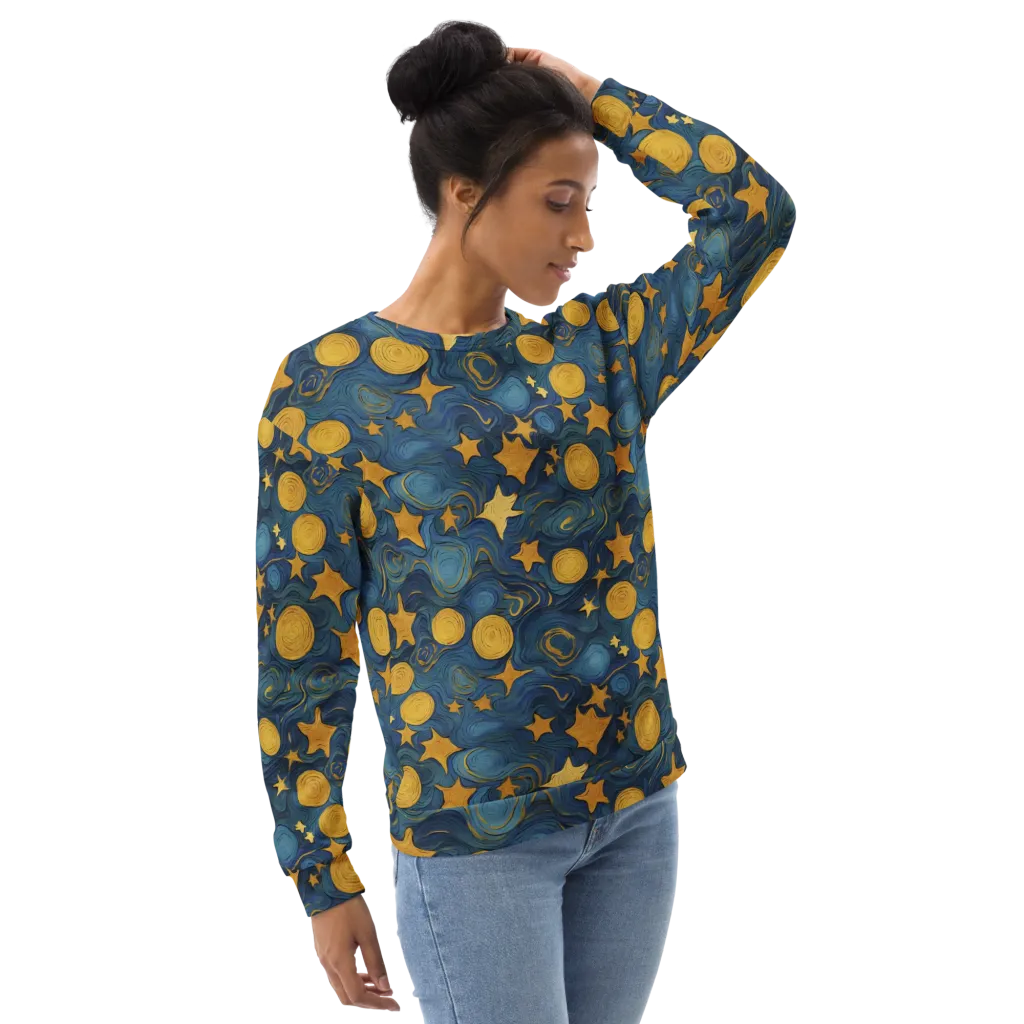 Gilded Galaxy on Sweatshirt — Right Front