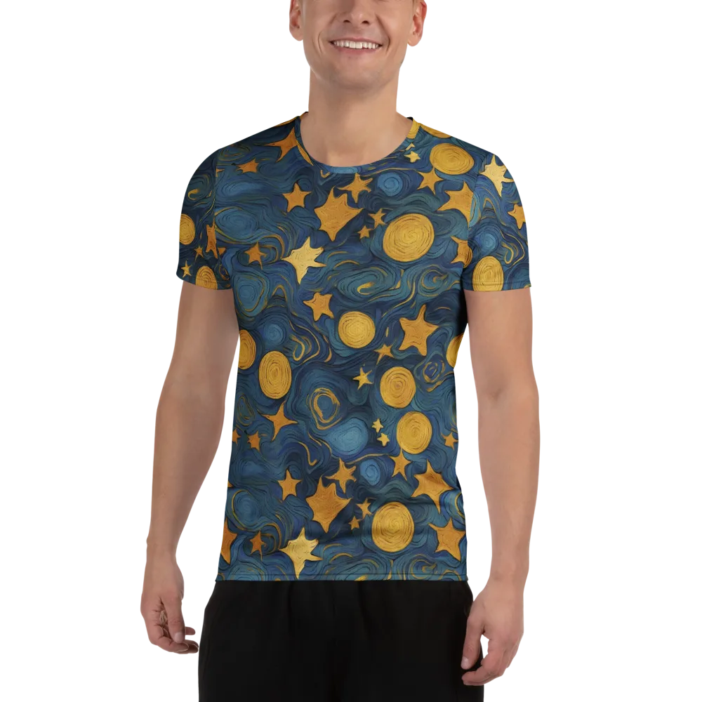 Gilded Galaxy on Men's Athletic T-Shirt — Front