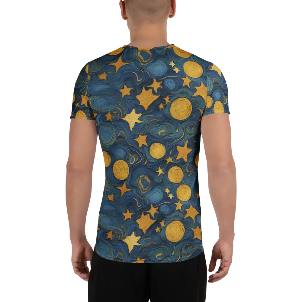Gilded Galaxy on Men's Athletic T-Shirt — Back