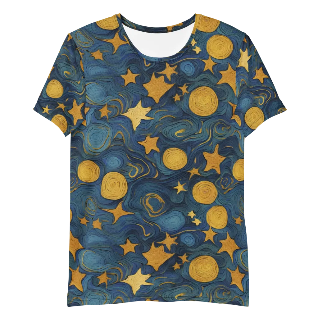 Gilded Galaxy on Men's Athletic T-Shirt — Front