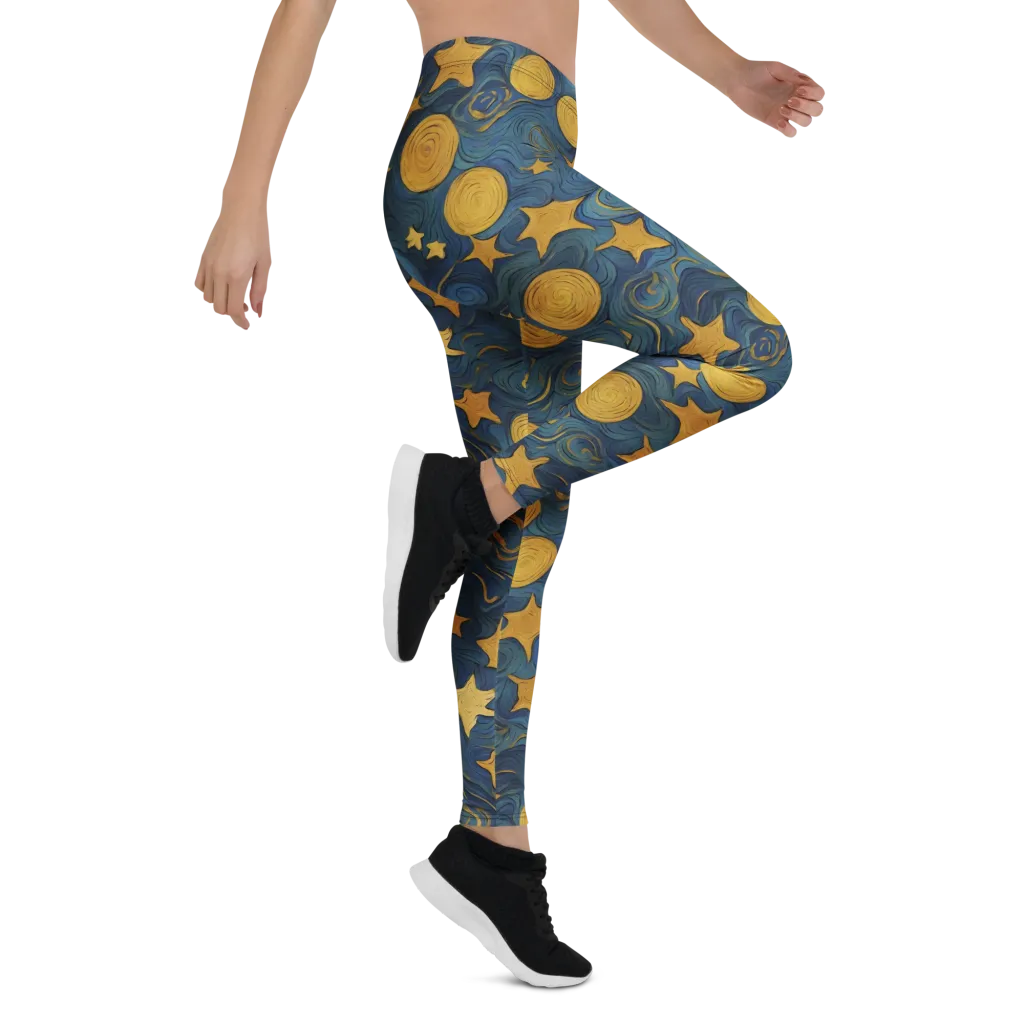 Gilded Galaxy on Leggings — Right