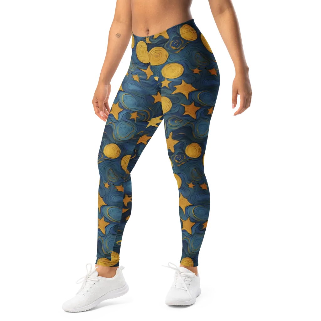 Gilded Galaxy on Leggings — Left Front