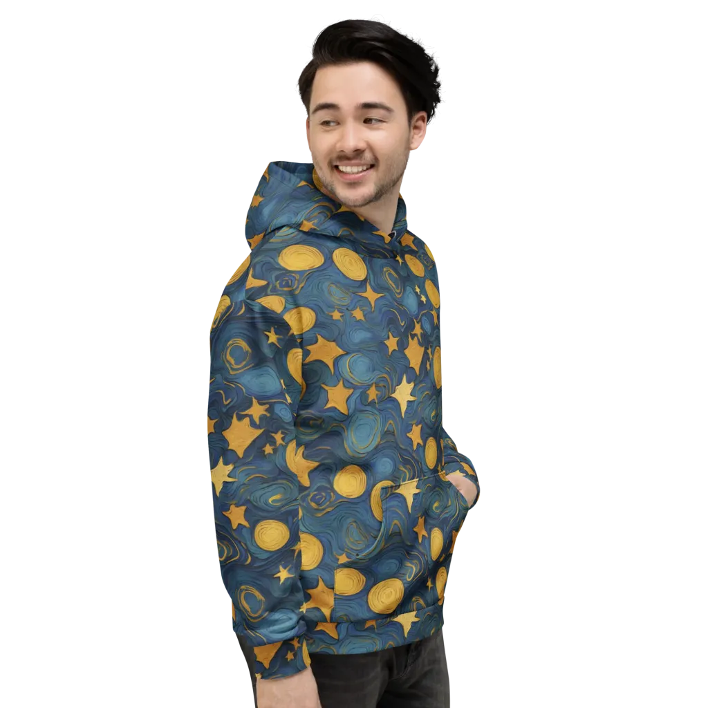 Gilded Galaxy on Hoodie — Right