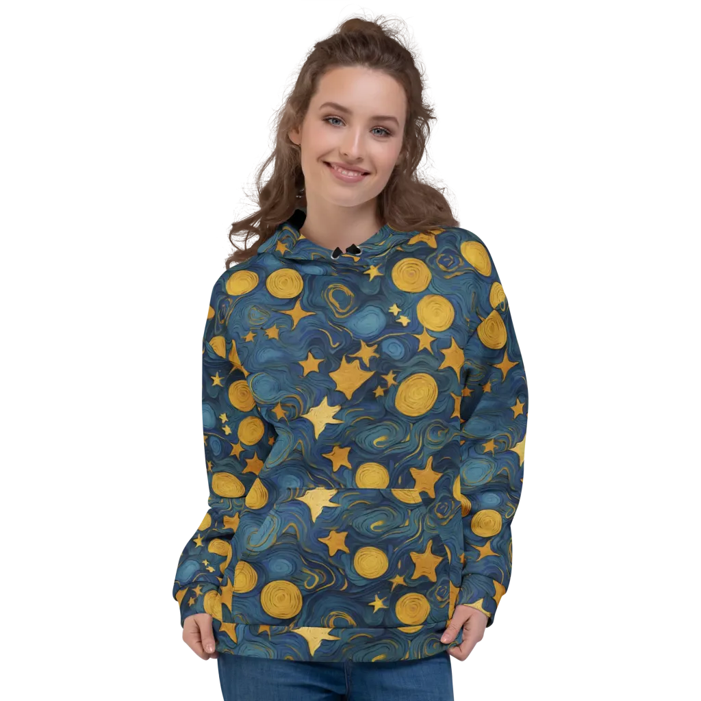 Gilded Galaxy on Hoodie — Front