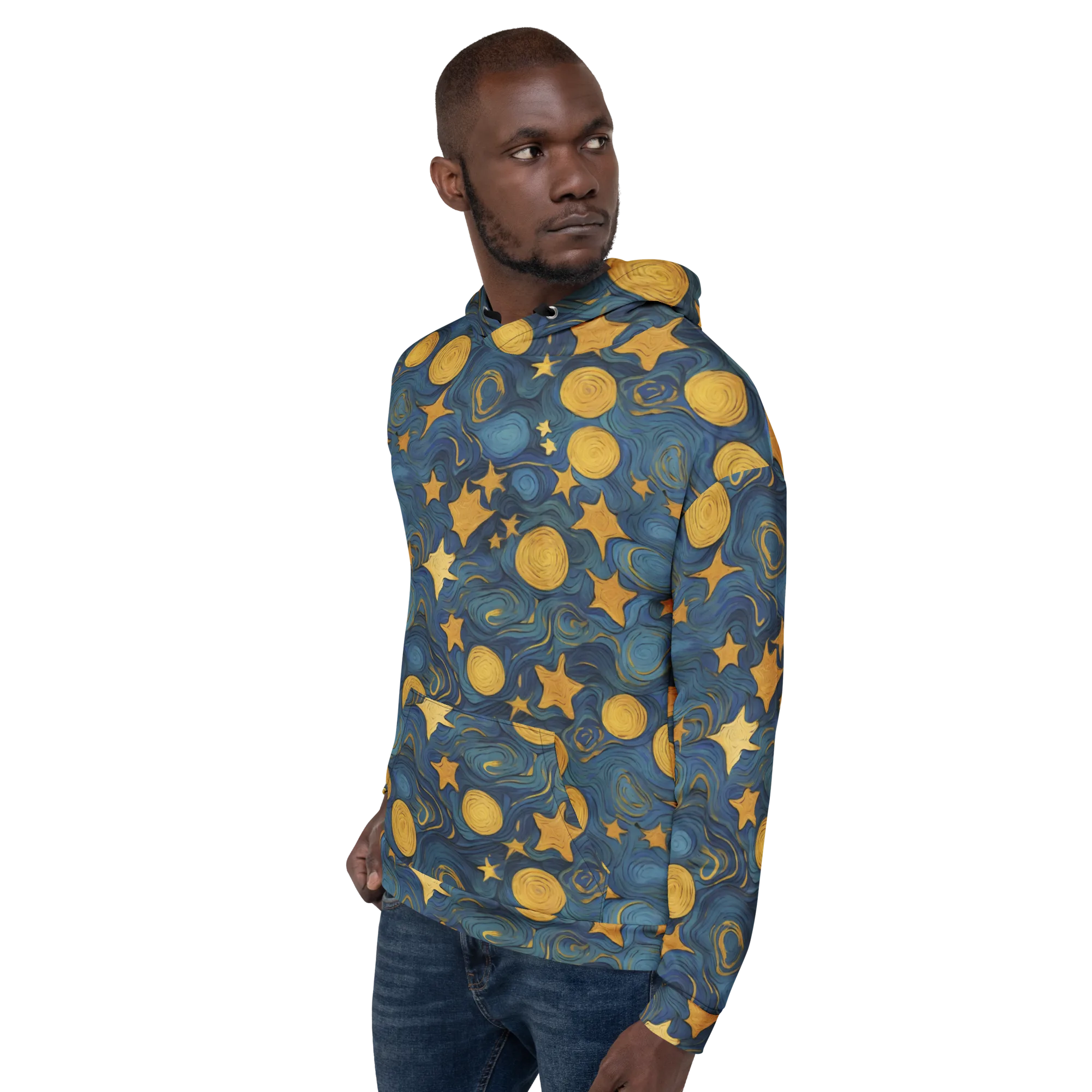Gilded Galaxy on Hoodie — Left