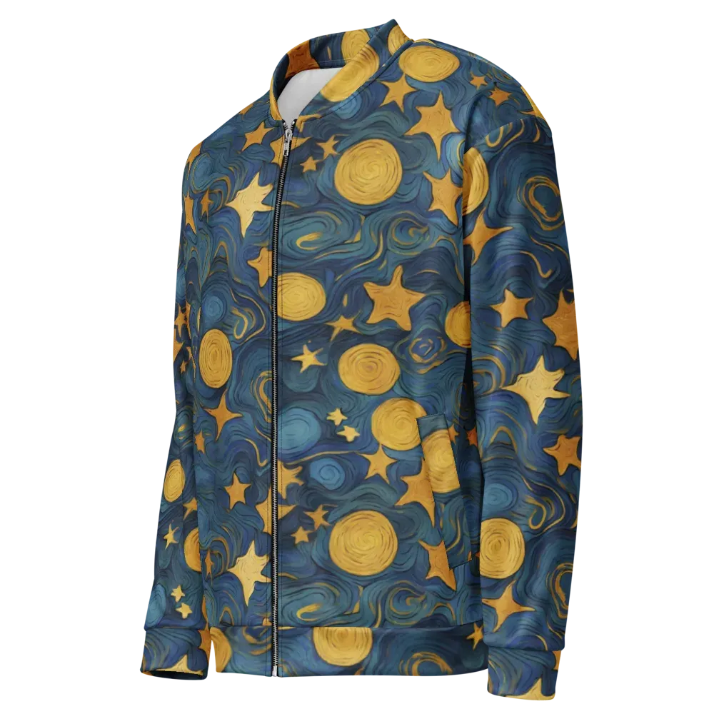 Gilded Galaxy on Bomber Jacket — Left Front