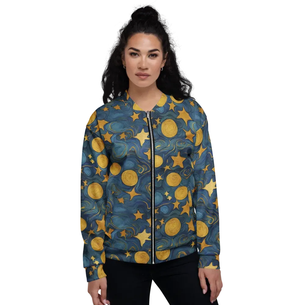 Gilded Galaxy on Bomber Jacket — Front