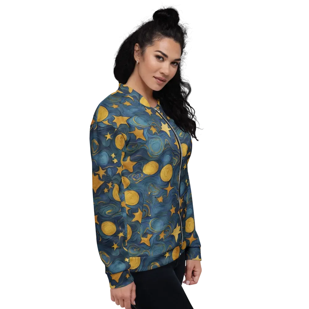 Gilded Galaxy on Bomber Jacket — Right