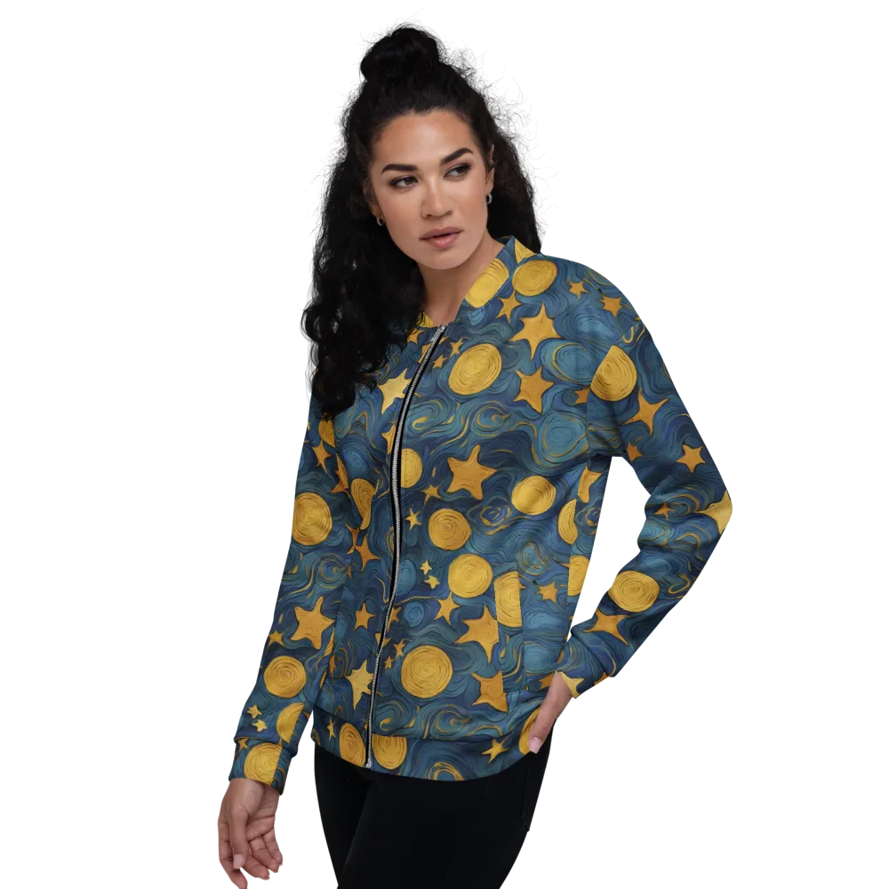 Gilded Galaxy on Bomber Jacket — Left