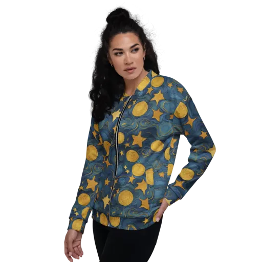 Gilded Galaxy on a Bomber Jacket
