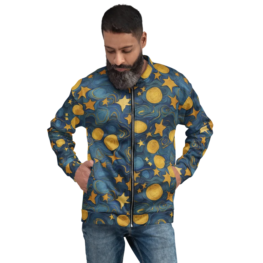 Gilded Galaxy on Bomber Jacket — Front