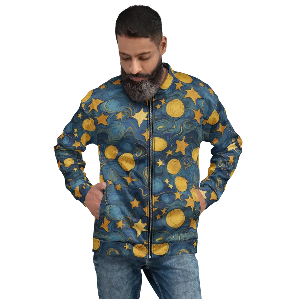 Gilded Galaxy on Bomber Jacket — Front