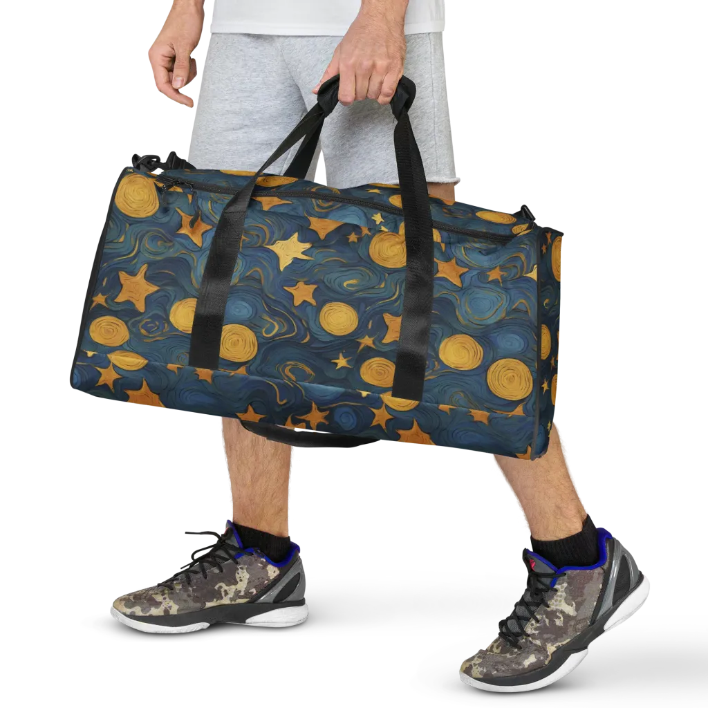 Gilded Galaxy on Duffle Bag — Front