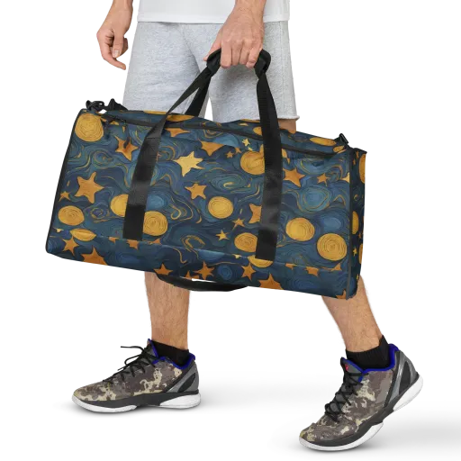Gilded Galaxy on a Duffle Bag