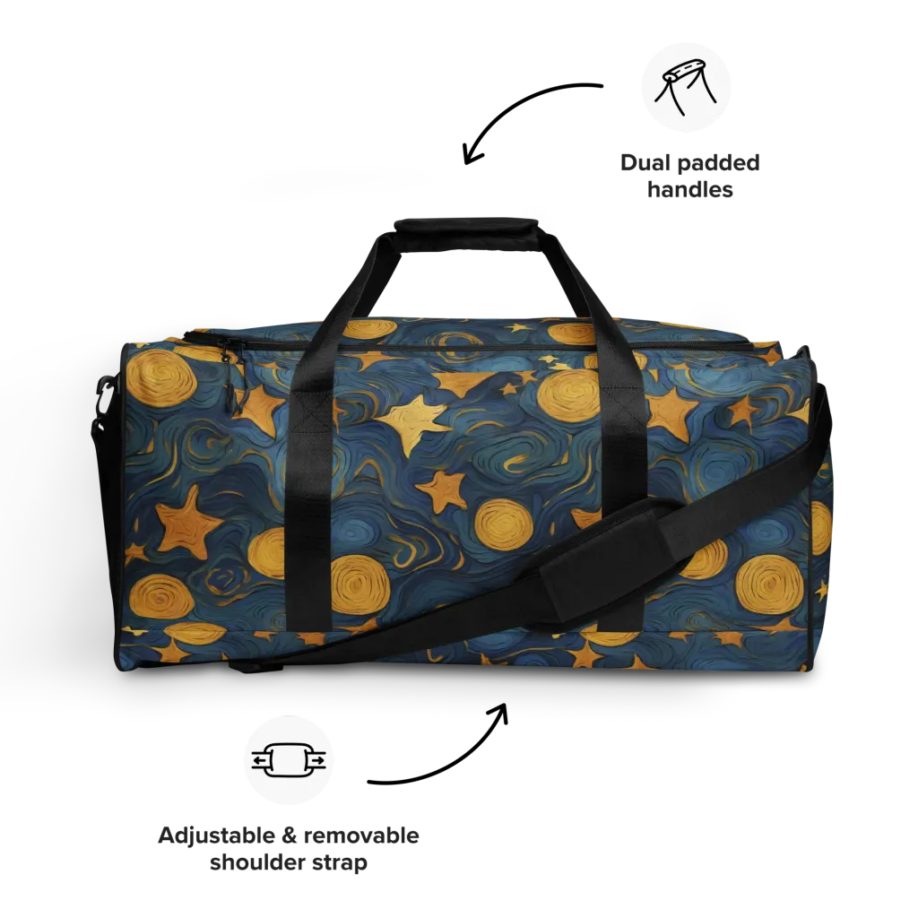 Gilded Galaxy on Duffle Bag — Front