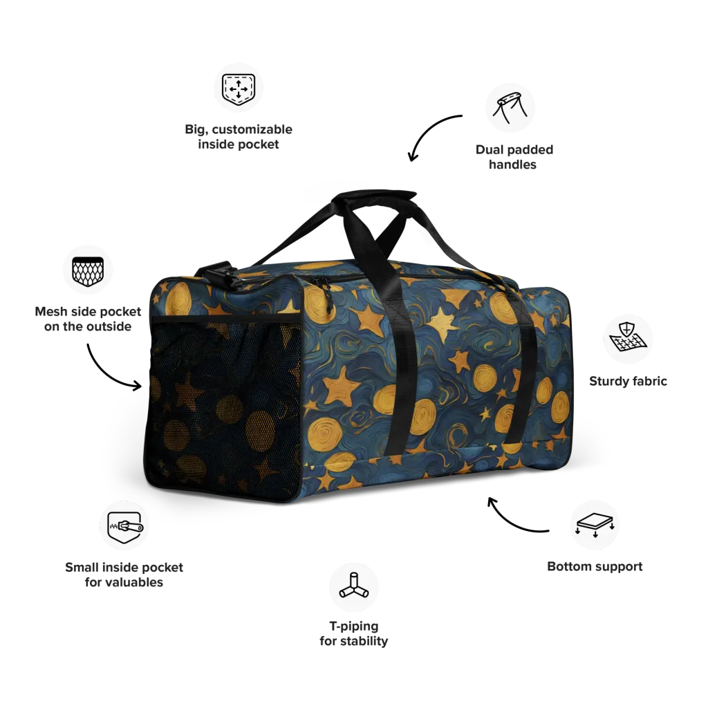 Gilded Galaxy on Duffle Bag — Right Front
