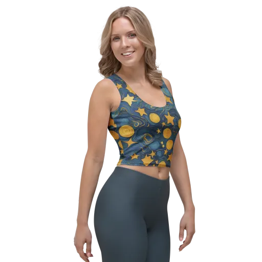 Gilded Galaxy on a Crop Top