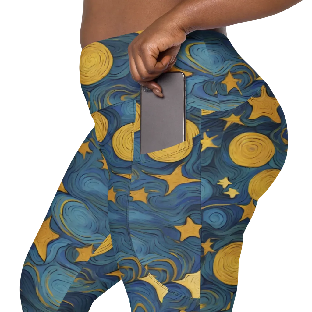 Gilded Galaxy on Leggings with Pockets — Product details 2