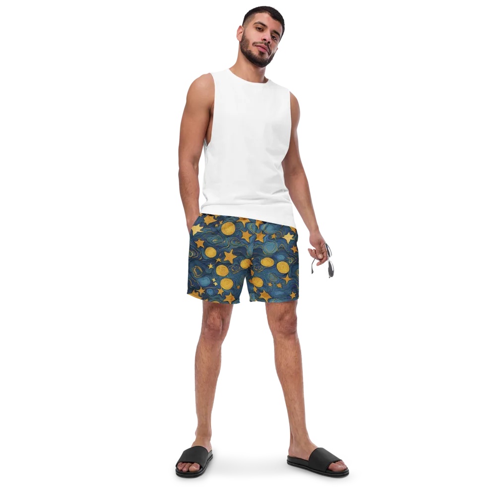 Gilded Galaxy on Swim Trunks — Front