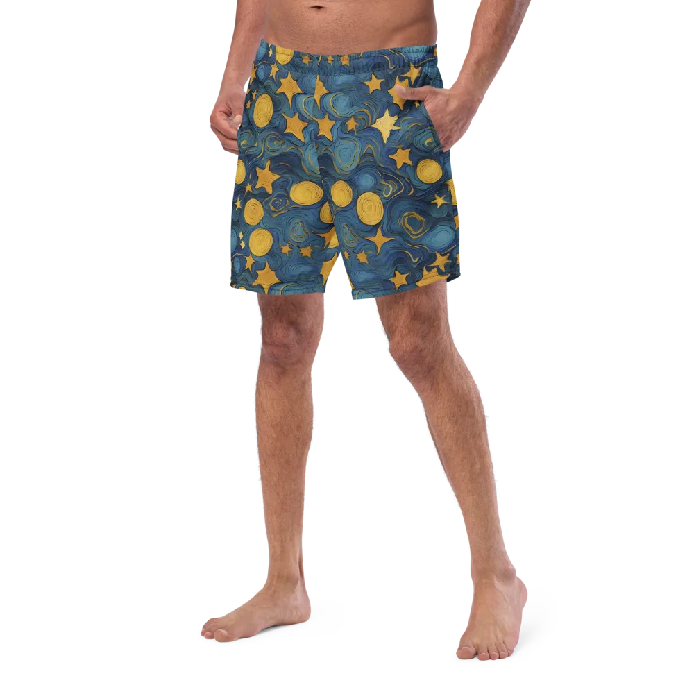Gilded Galaxy on Swim Trunks — Left Front
