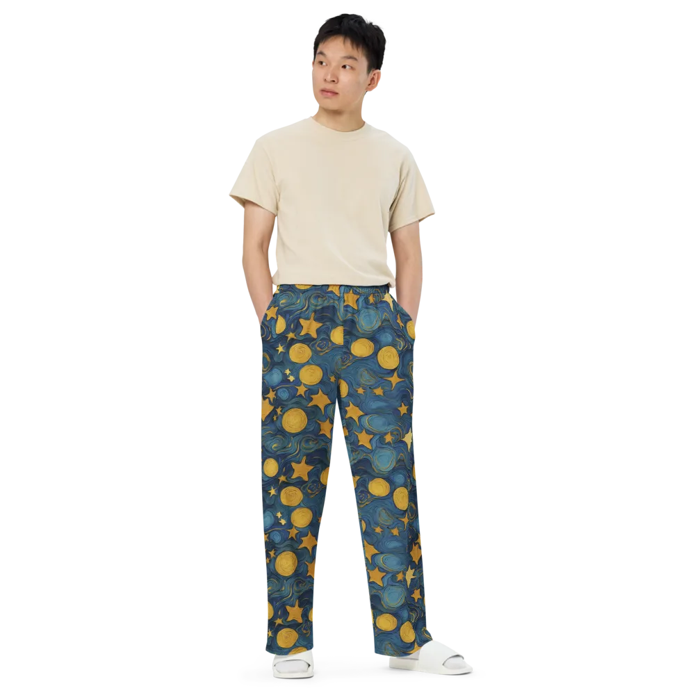 Gilded Galaxy on Wide-Leg Pants — Front