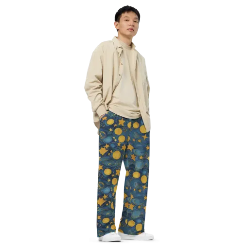 Gilded Galaxy on a Wide-Leg Pants