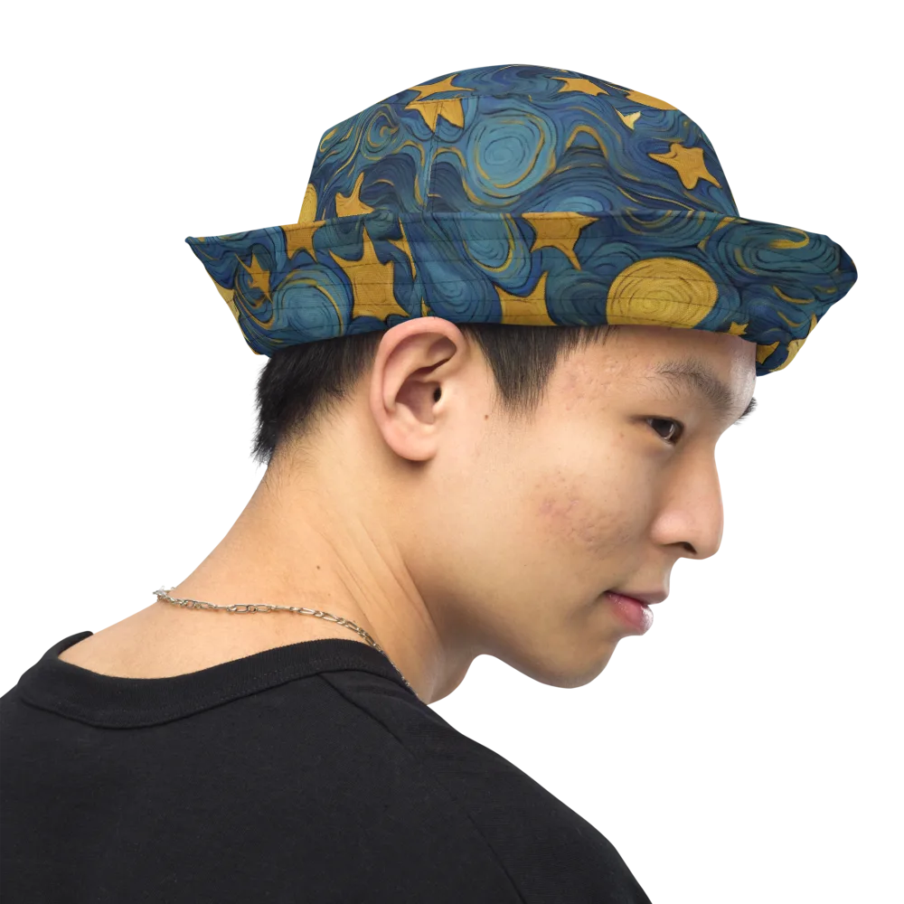 Gilded Galaxy on Reversible Bucket Hat — Right Outside