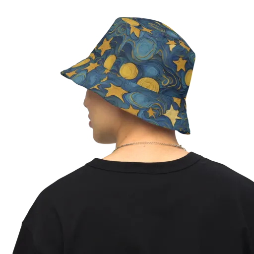 Gilded Galaxy on a Reversible Bucket Hat