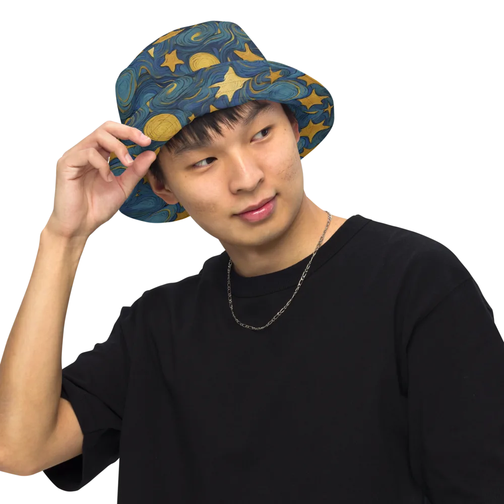 Gilded Galaxy on Reversible Bucket Hat — Front Inside