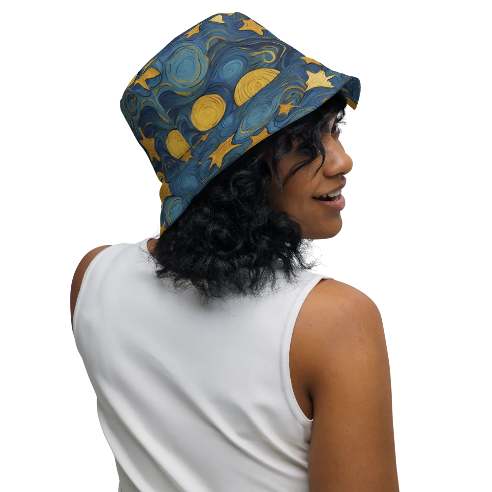 Gilded Galaxy on Reversible Bucket Hat — Right Outside