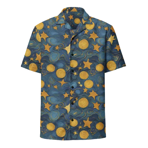 Gilded Galaxy on a Button Shirt