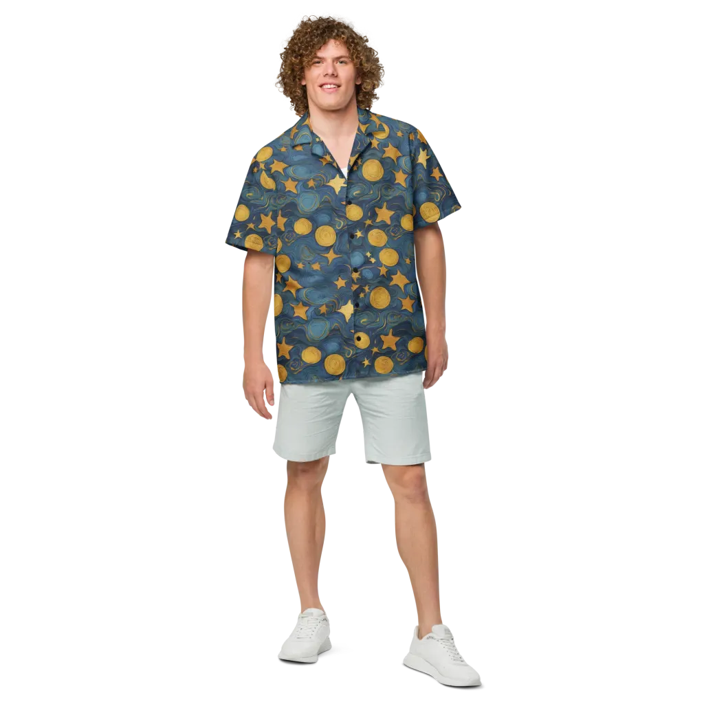 Gilded Galaxy on Button Shirt — Front