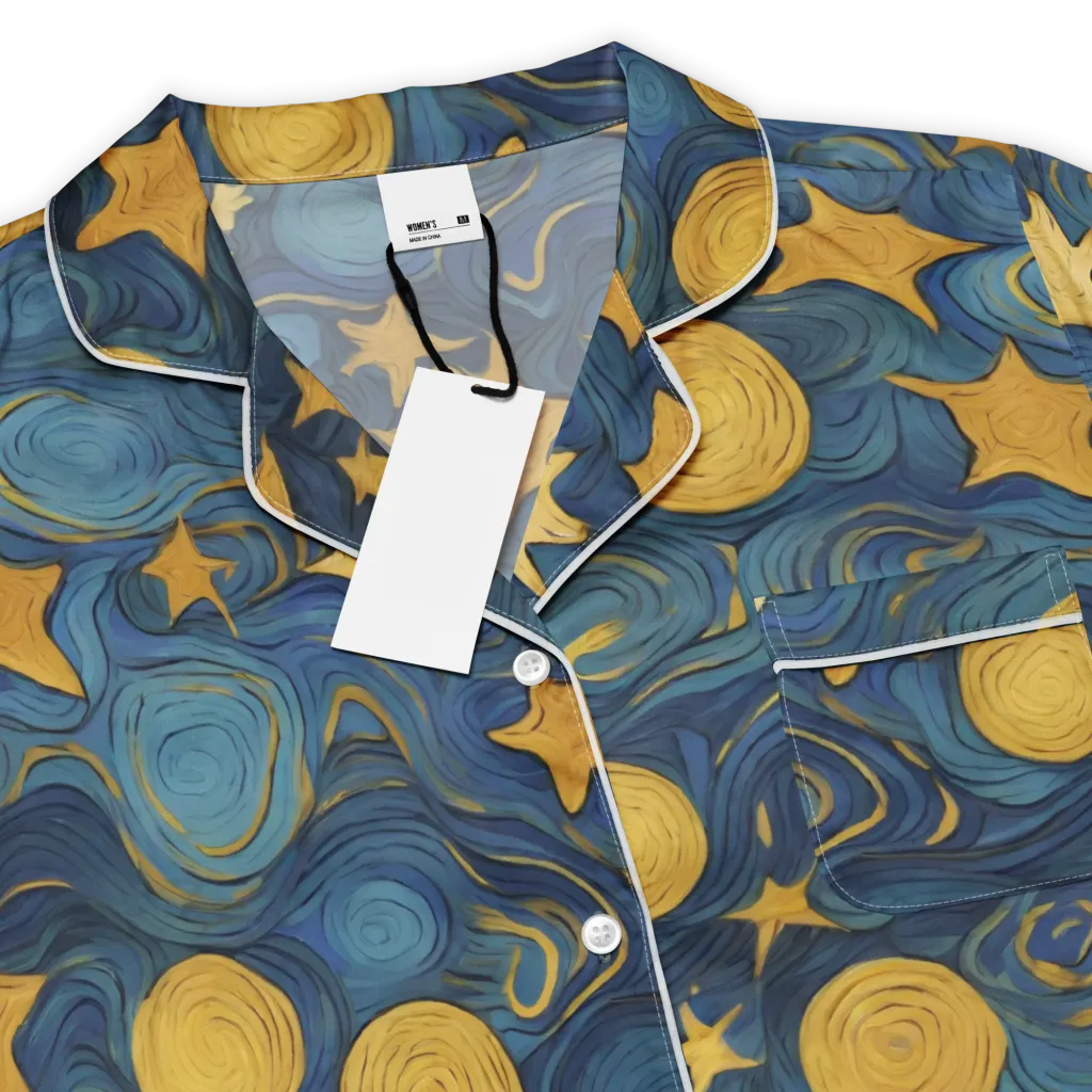 Gilded Galaxy on Women's Short Sleeve Pajama Top — Product details