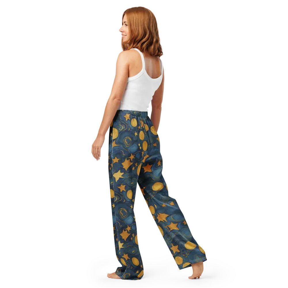 Gilded Galaxy on Women's Pajama Pants — Back