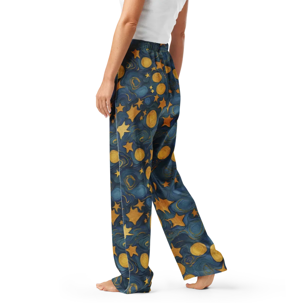 Gilded Galaxy on Women's Pajama Pants — Left