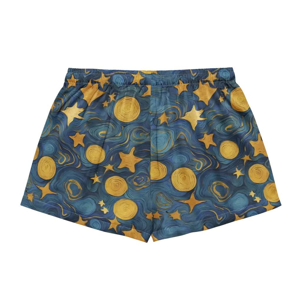 Gilded Galaxy on Women's Pajama Shorts — Back