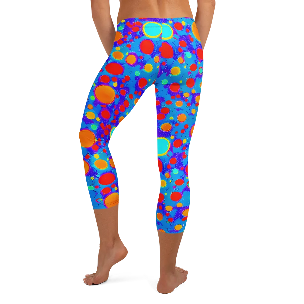 Chromatic Bubblebath on Capri Leggings — Back