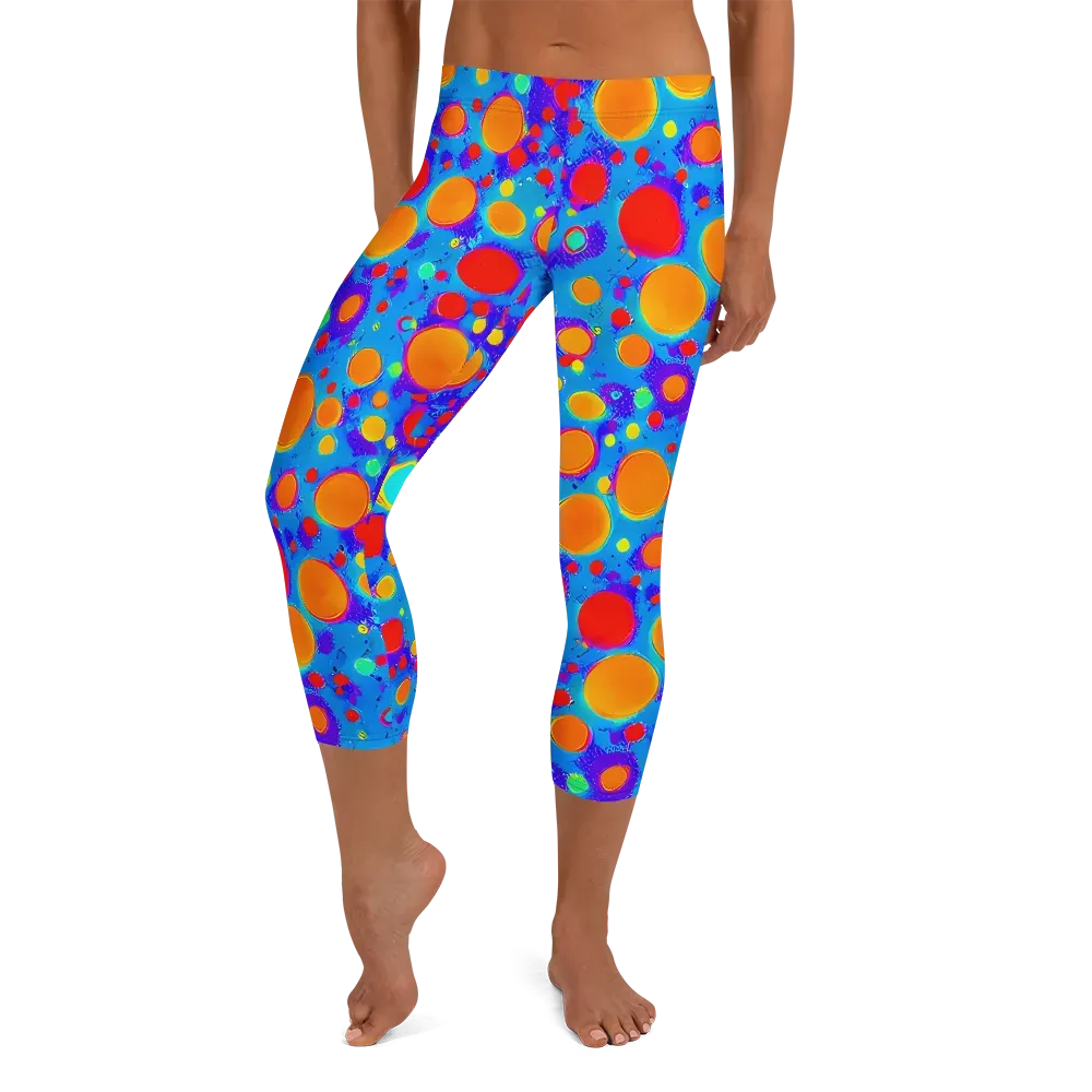 Chromatic Bubblebath on Capri Leggings — Front