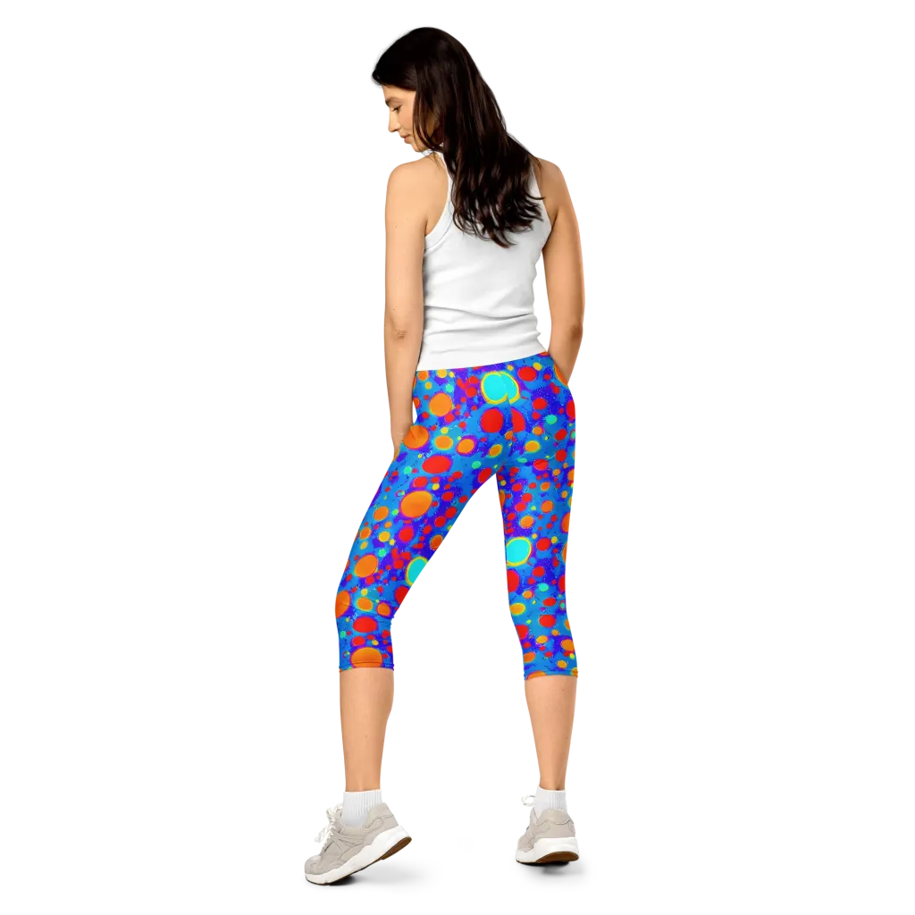 Chromatic Bubblebath on Capri Leggings — Back