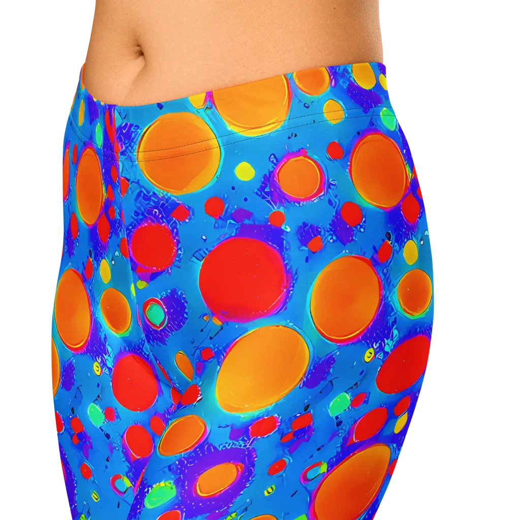 Chromatic Bubblebath on Capri Leggings — Zoomed-in