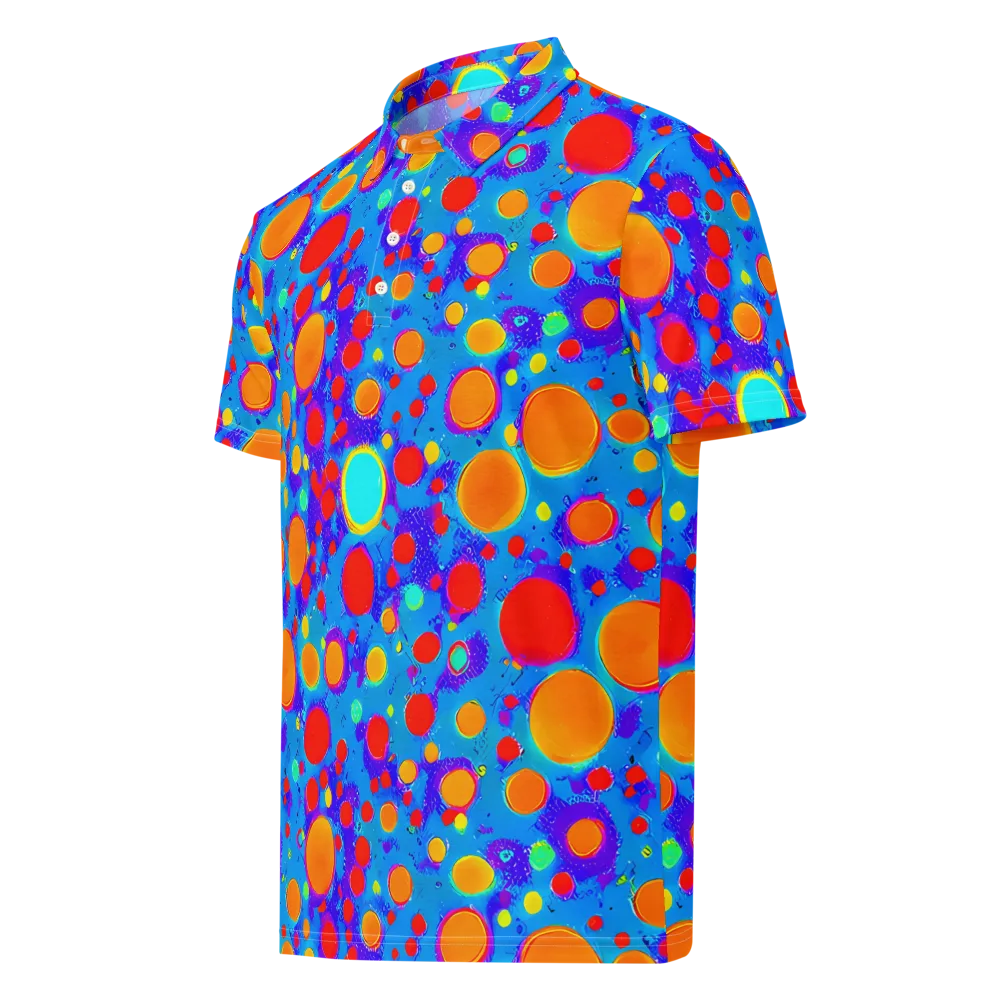 Chromatic Bubblebath on Men's Slim Fit Polo Shirt — Left Front