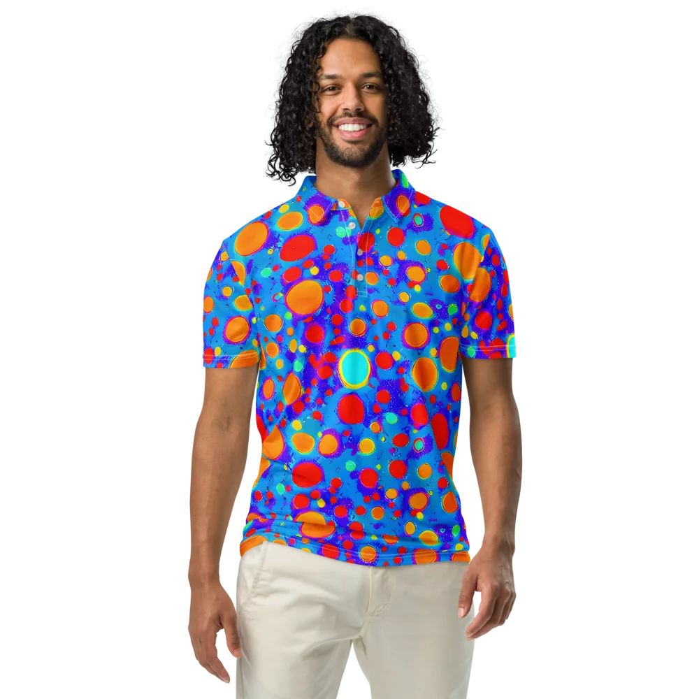 Chromatic Bubblebath on Men's Slim Fit Polo Shirt — Front