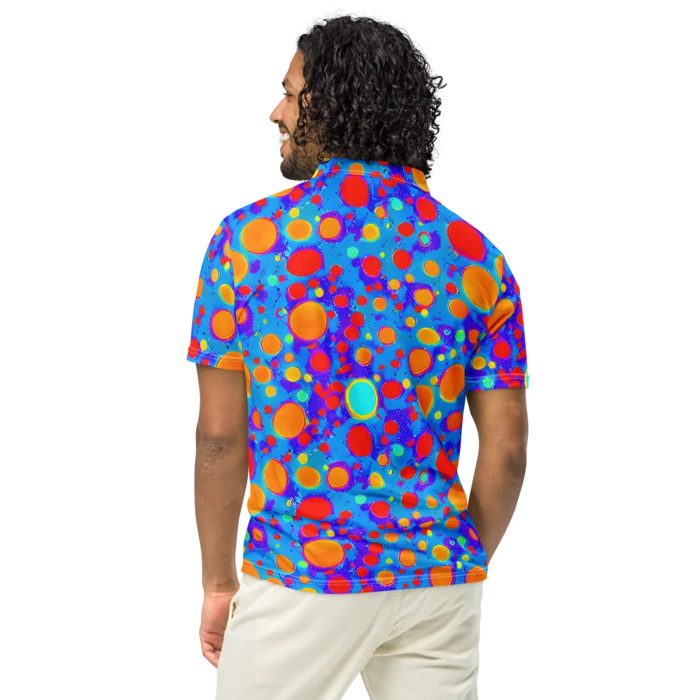 Chromatic Bubblebath on Men's Slim Fit Polo Shirt — Back