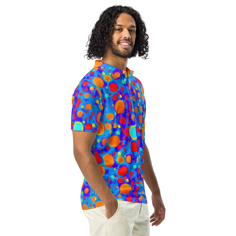 Chromatic Bubblebath on Men's Slim Fit Polo Shirt — Right Front