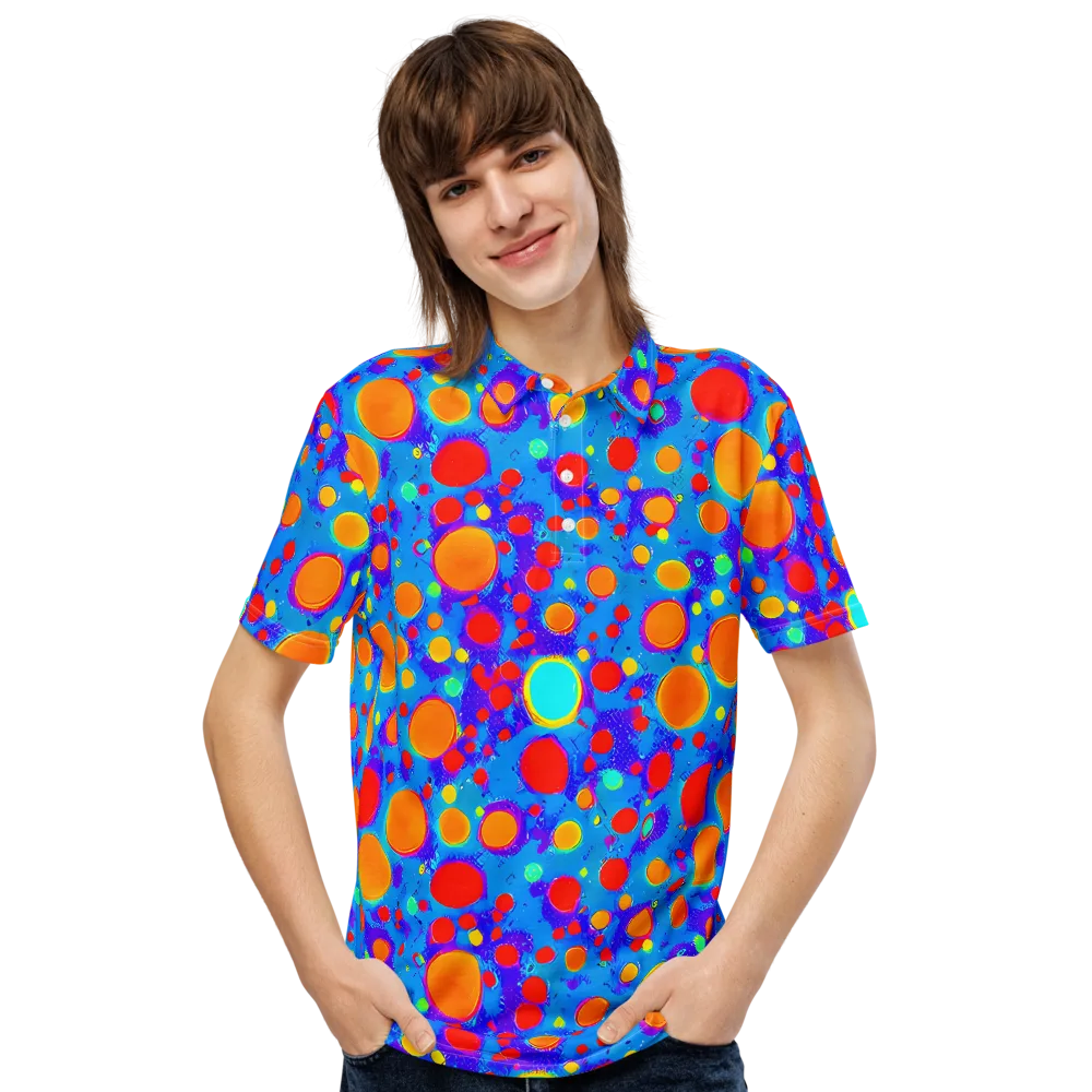 Chromatic Bubblebath on Men's Slim Fit Polo Shirt — Front