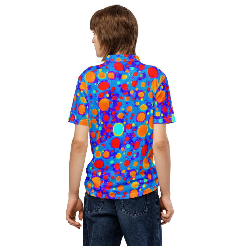 Chromatic Bubblebath on Men's Slim Fit Polo Shirt — Back