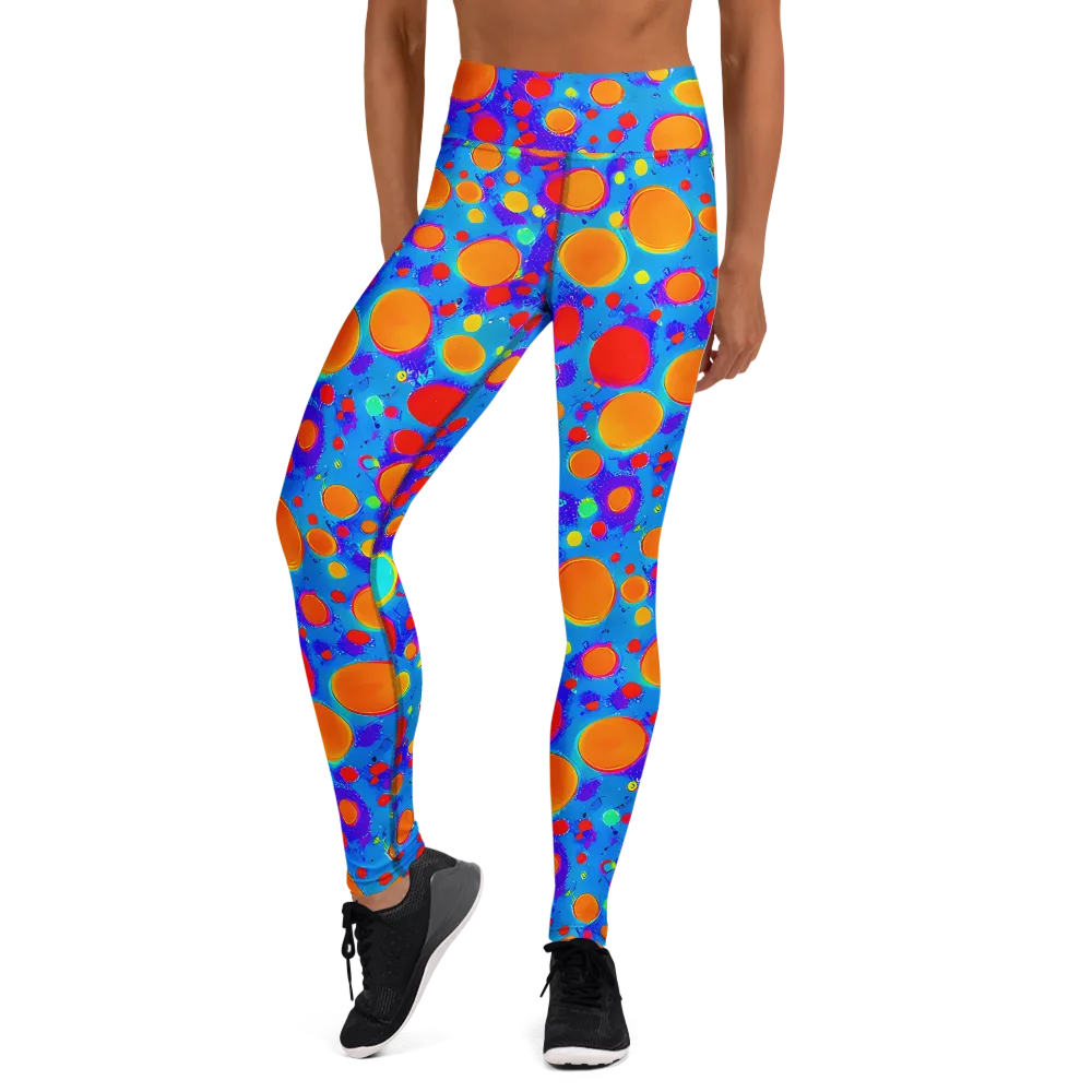 Chromatic Bubblebath on Yoga Leggings — Front