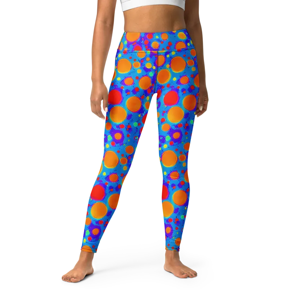 Chromatic Bubblebath on Yoga Leggings — Front